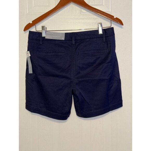 NWT Talbots Navy Girlfriend Chino Short 6” Inseam Size 4 - Picture 3 of 13